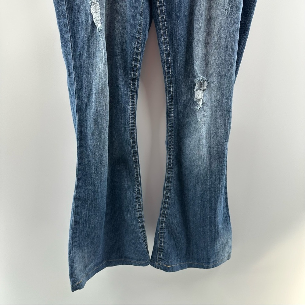 TJC Truce Jean Company Y2K Straight Jeans – Mid Rise, Medium/Dark Wash, Size 12 - Picture 4 of 9